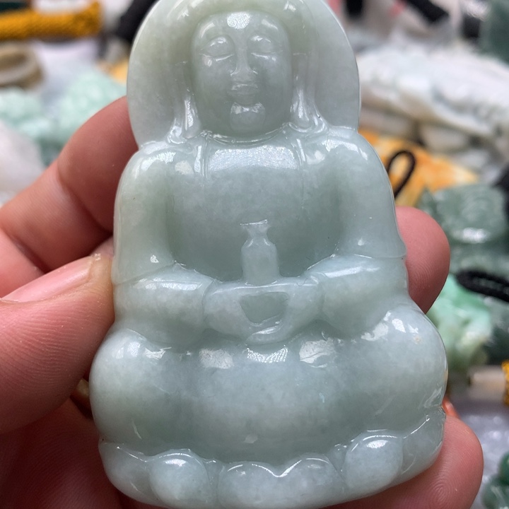 翡翠未镶嵌颈饰保真天然a货翡翠