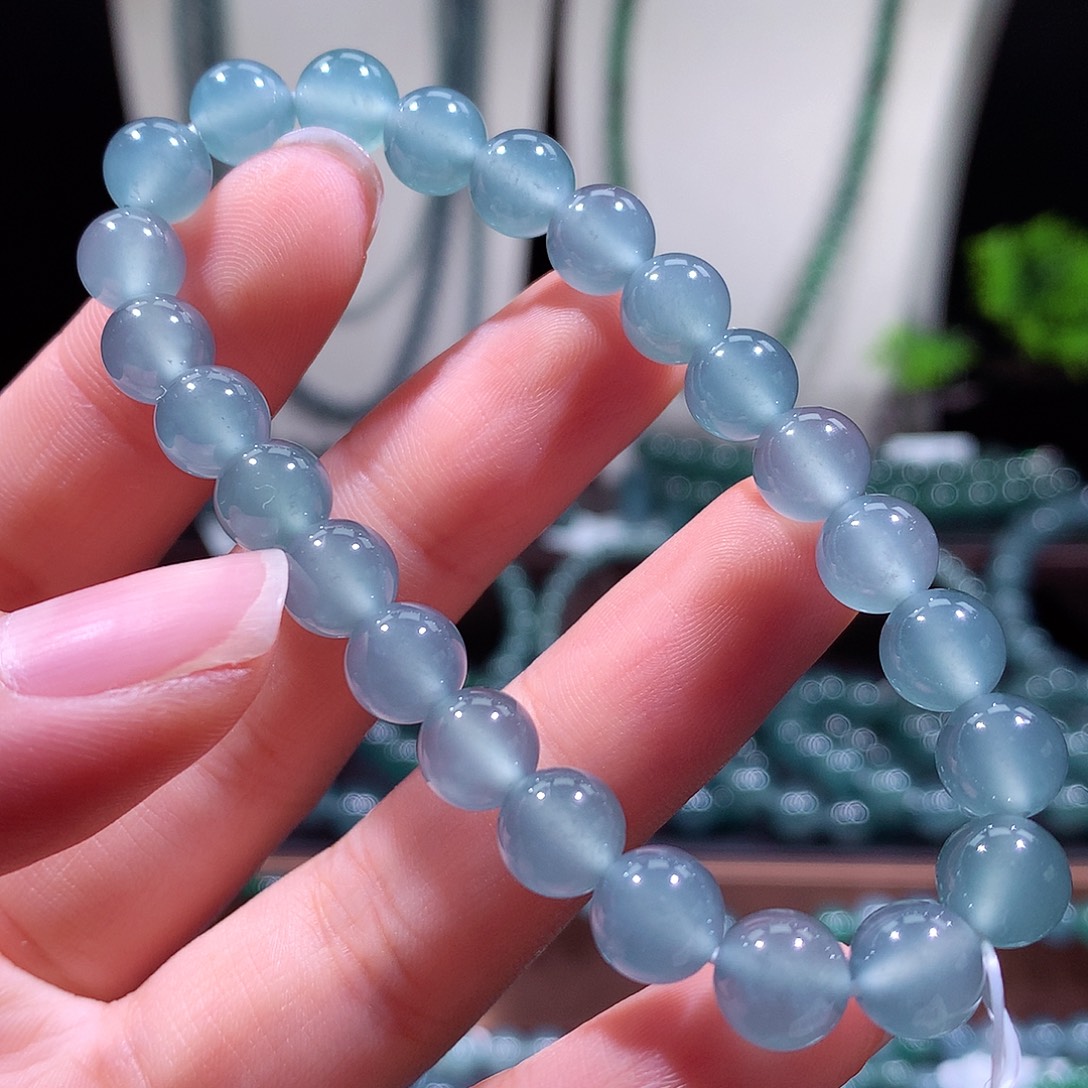 翡翠未镶嵌手链天然a货翡翠手串8