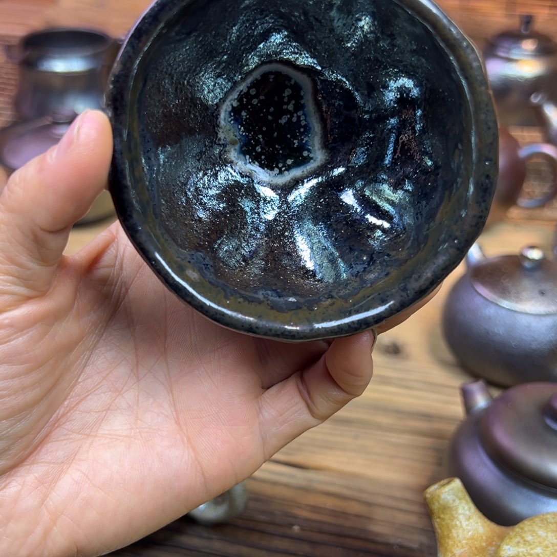 顺**张云南建水紫陶柴烧杯