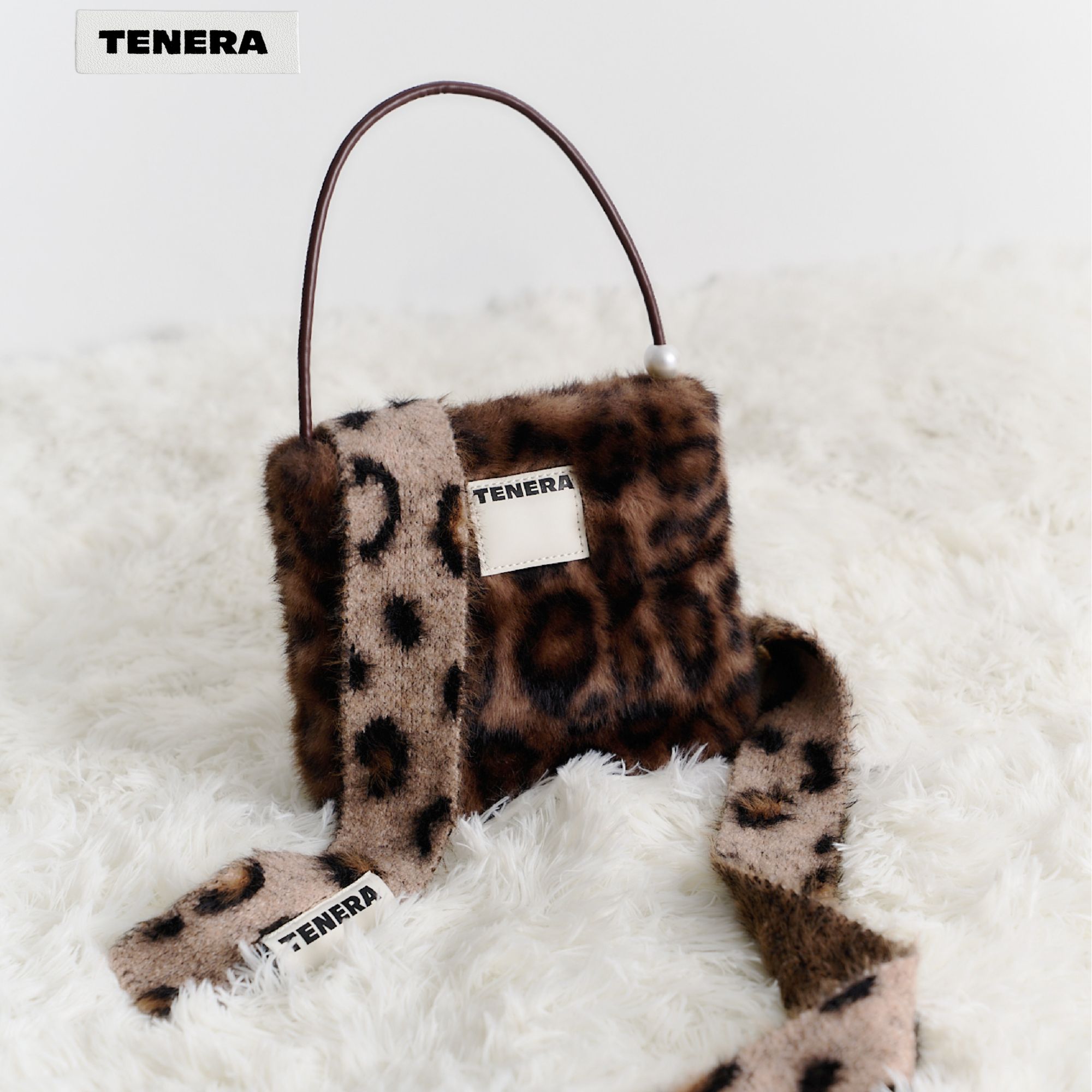 TENERA毛绒系列秋冬珍珠小方包