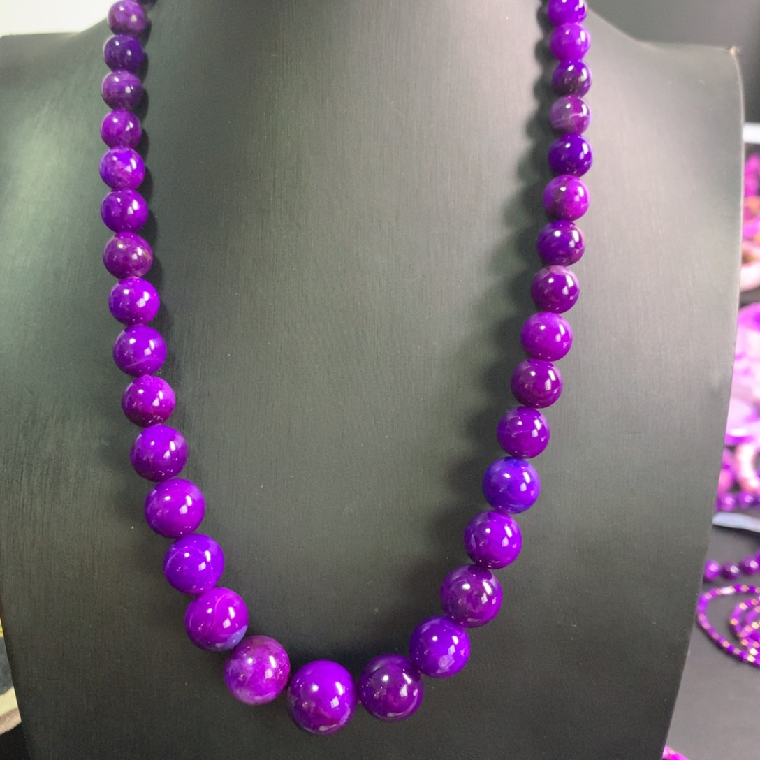 未镶嵌苏纪石（舒俱来）果冻凝胶皇家紫项链