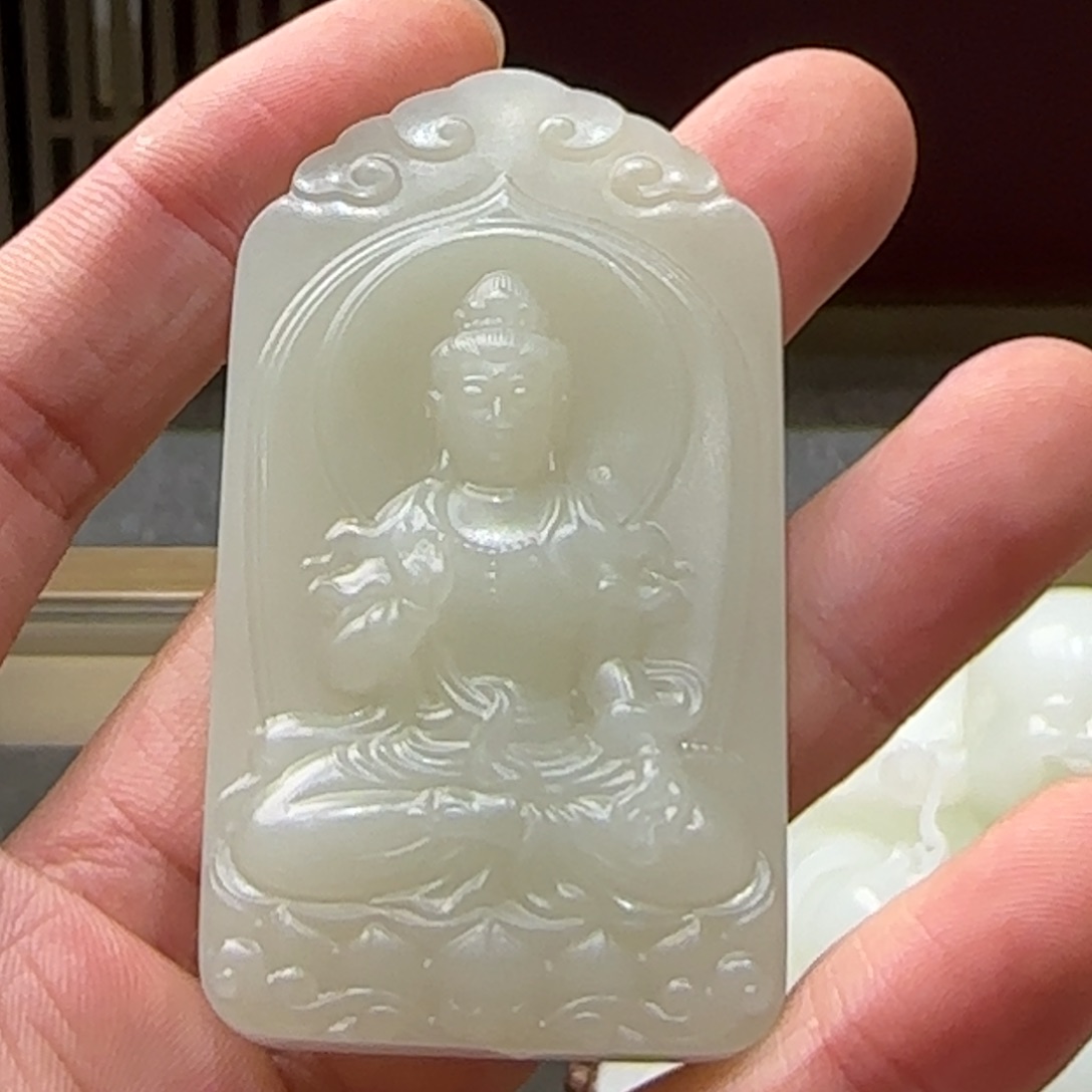 和田玉未镶嵌吊坠(不含链)