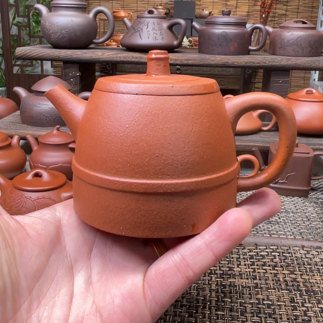 紫砂茶壶宜兴原矿紫砂手工制170