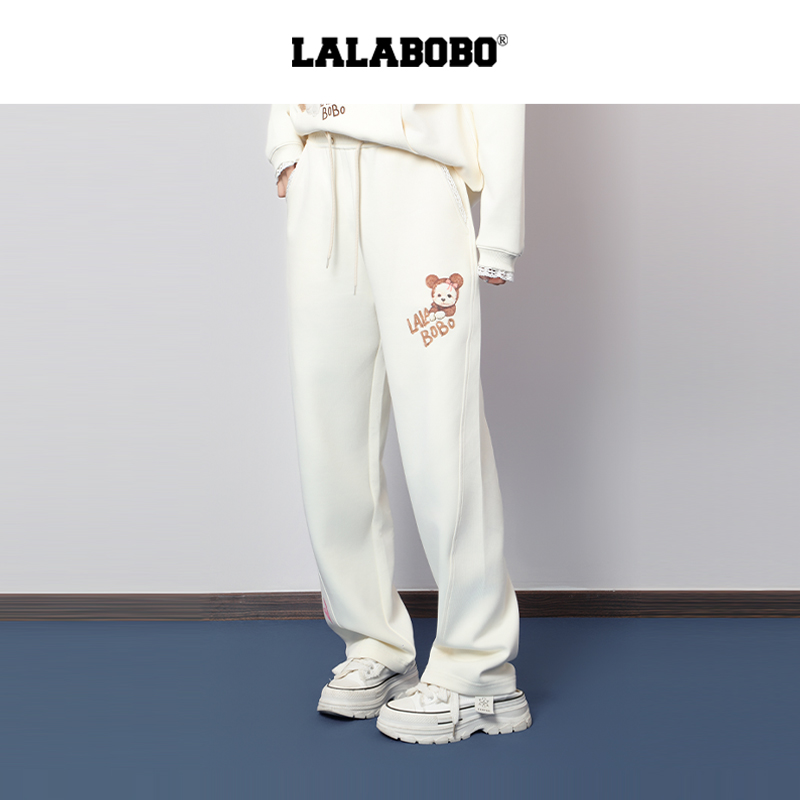 郑州LALA时尚直筒百搭加绒模秀小狗针织弯裤RBEC-WXZC29