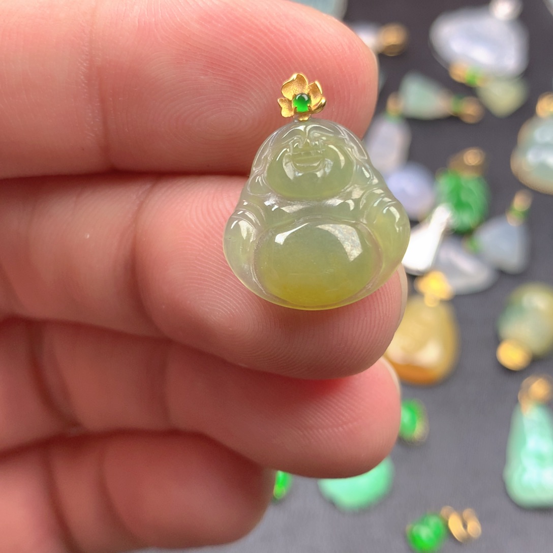 【闪购商品】颈饰18K金镶嵌翡翠翡翠