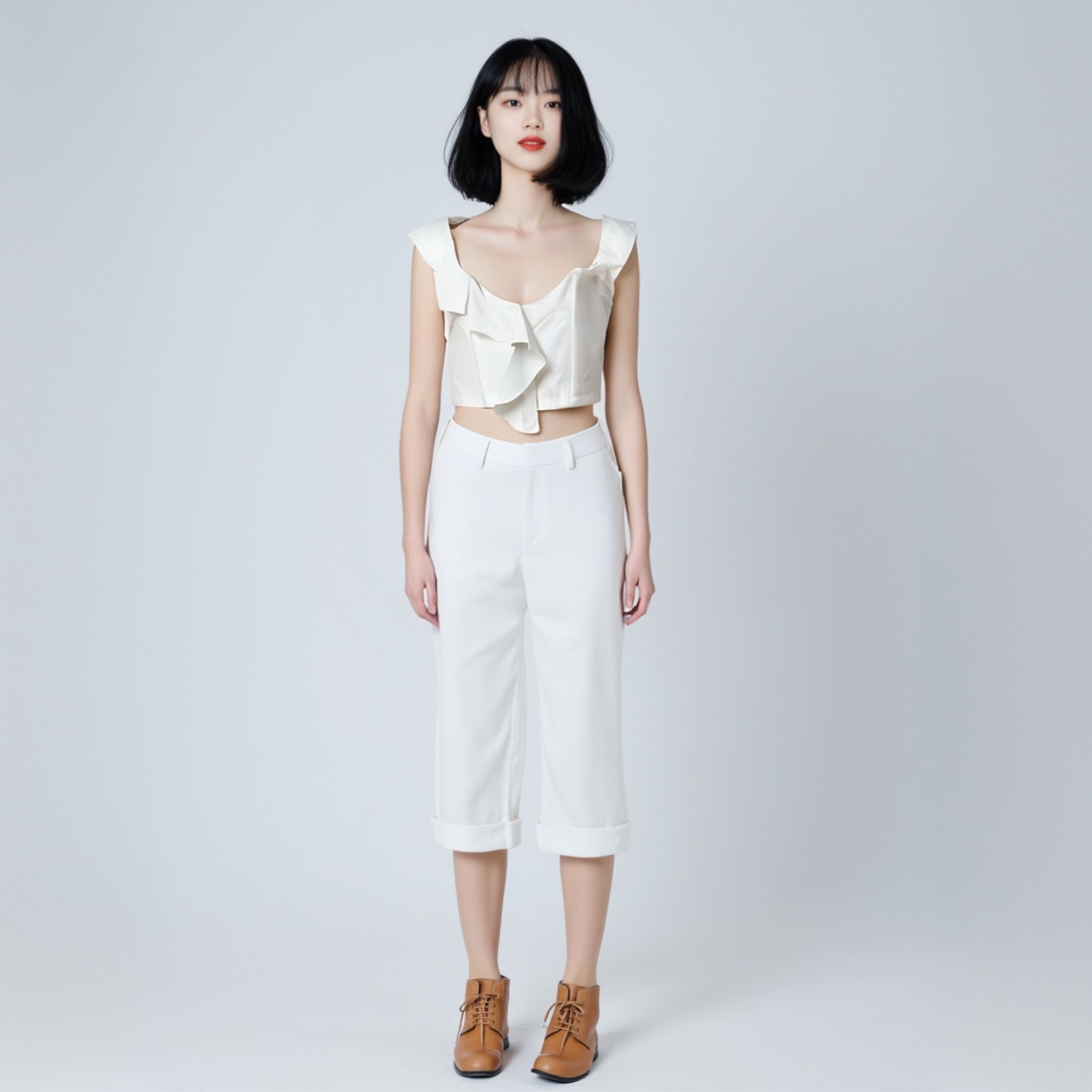 女装撤柜孤品【图片非实物】下单留言备注编号露肩荷叶边休闲白色