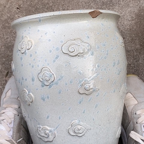 【闪购商品】紫砂花盆高30口20瑕疵