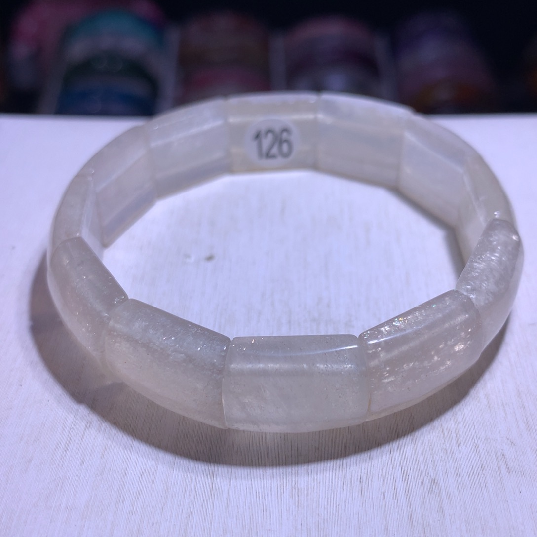 手串水晶银S925镶嵌蓝月光14.2m