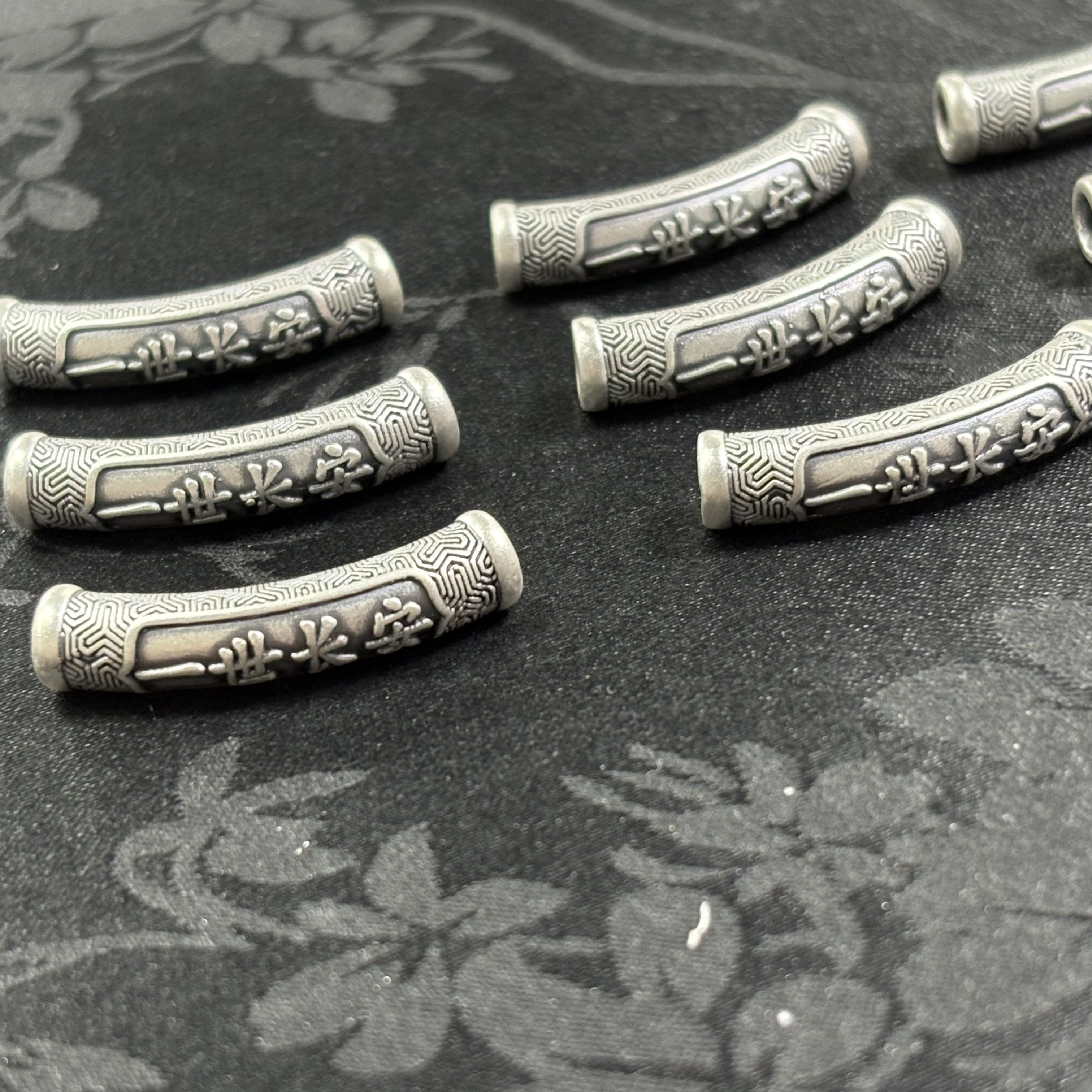 足银银制品 「戴琴珠宝」DQ4603-足银弯管吊坠(发其一)