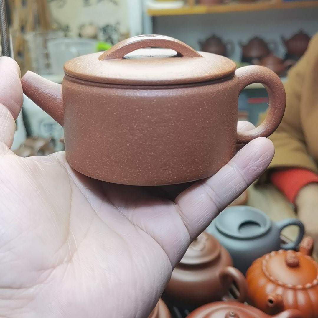 古***柜茶壶紫砂黄龙山降坡泥，汉瓦壶200CC容量
