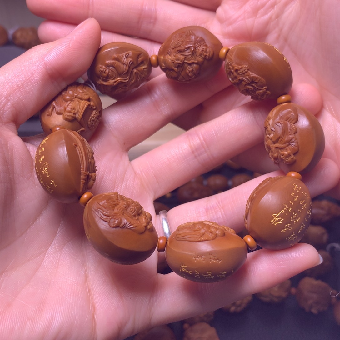 橄榄核手串/手链浮雕罗汉