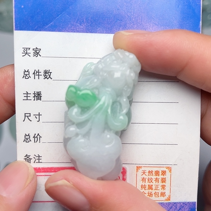 翡翠颈饰未镶嵌貔貅