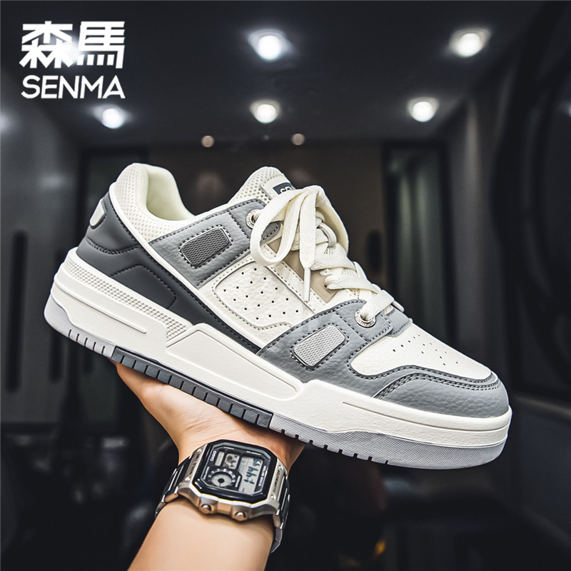SENMA/森马男鞋爆款潮牌休闲板鞋男士百搭厚底透气运动白色潮鞋 