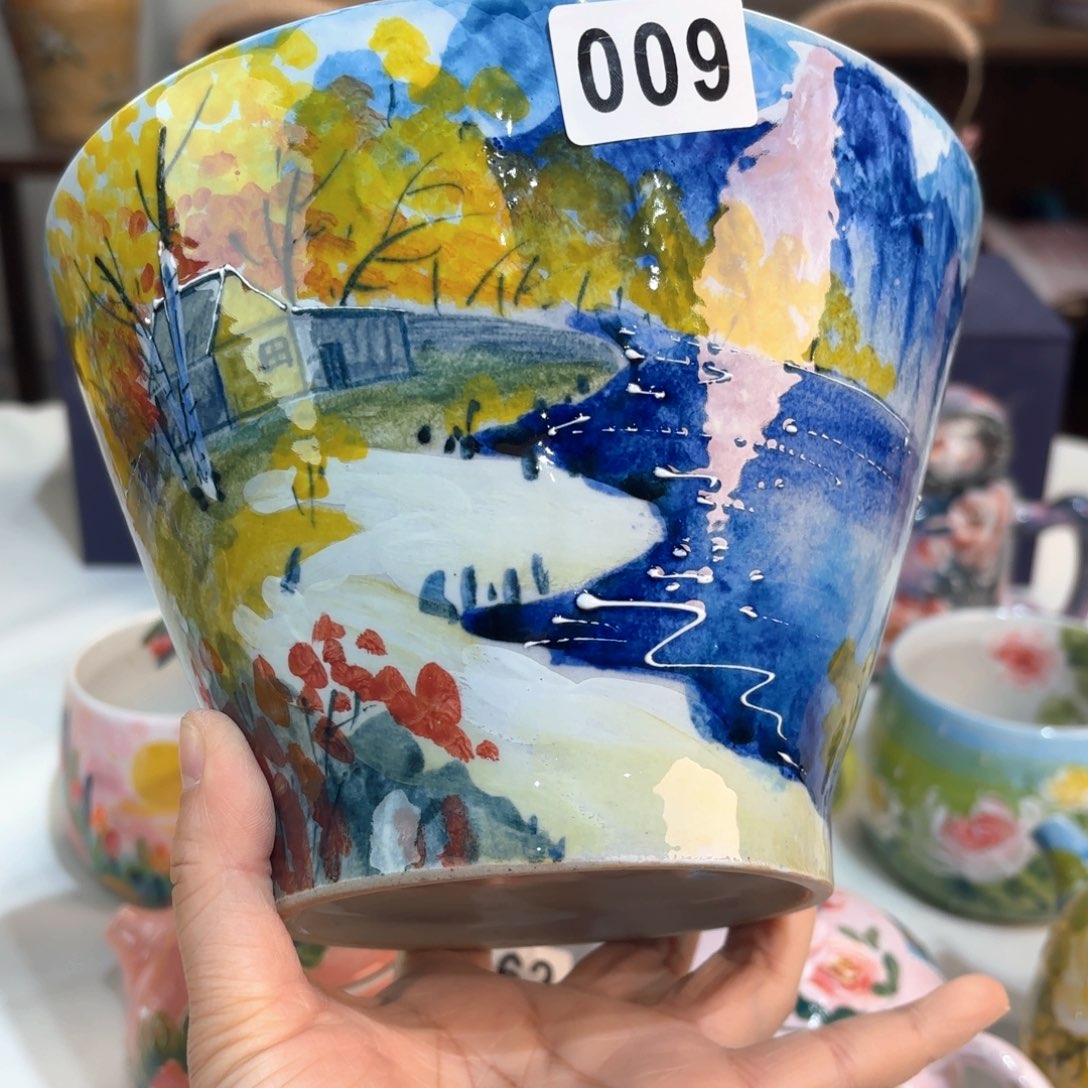 景德镇手绘高温釉下彩陶瓷茶具