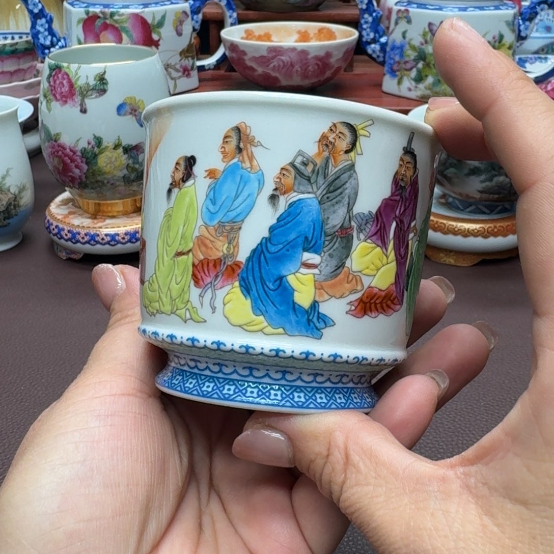 瓷片景德镇仿古手工制作精品展示