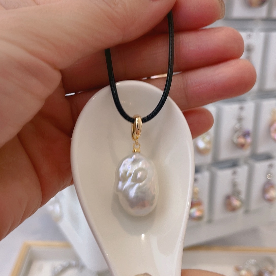 淡水珍珠颈饰银S925镶嵌