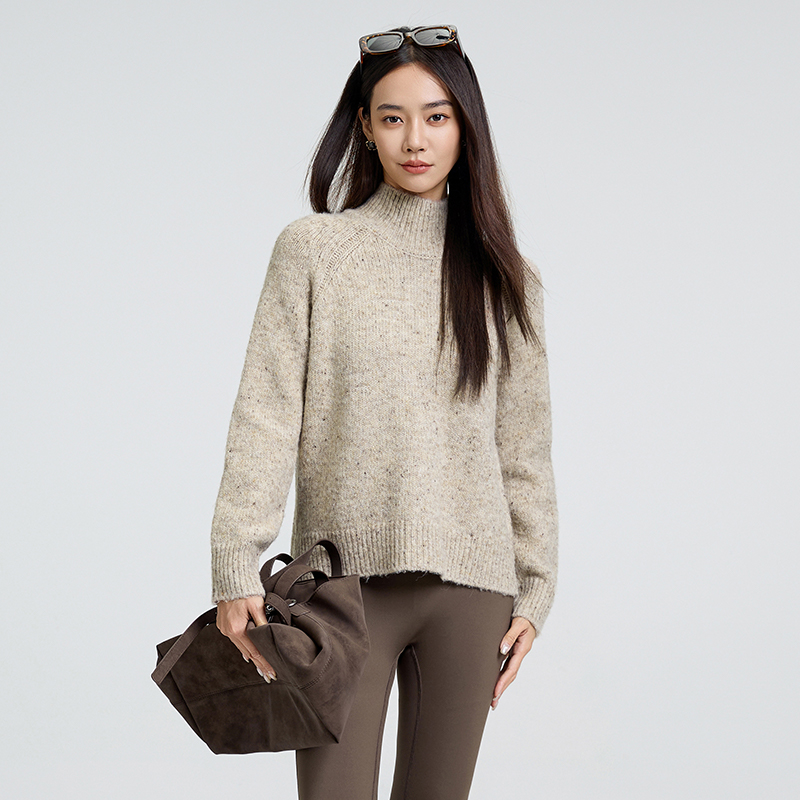 2025冬季新款圆领半高领毛衣NB588