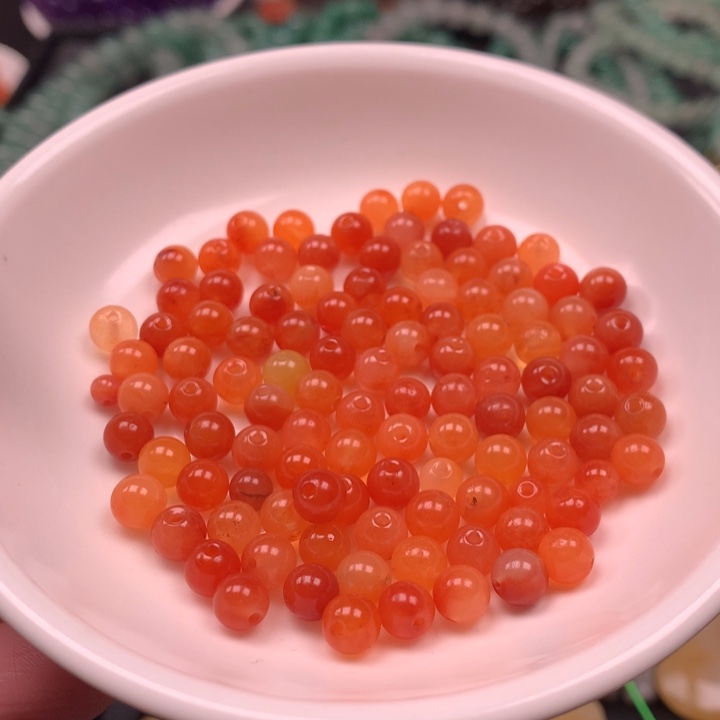 石英质玉未镶嵌颈饰精品6mm100粒