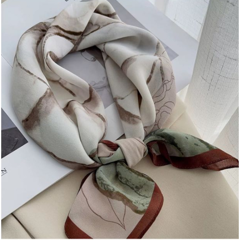 （1073）高档丝巾围巾女士披肩新款素雅百搭防晒优雅气质