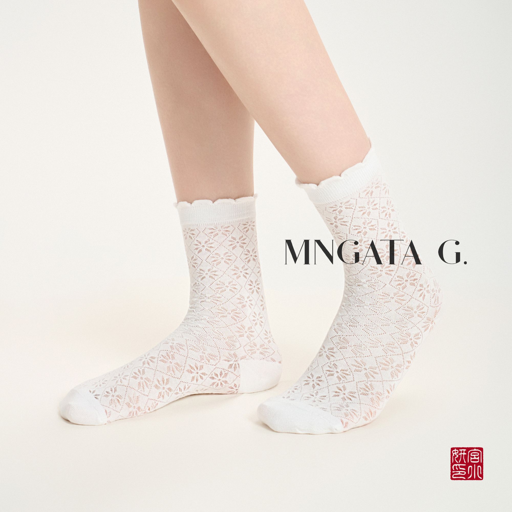 MNGATA G.宫小妍【足够好运】新中式中国风日常百搭袜子5050102