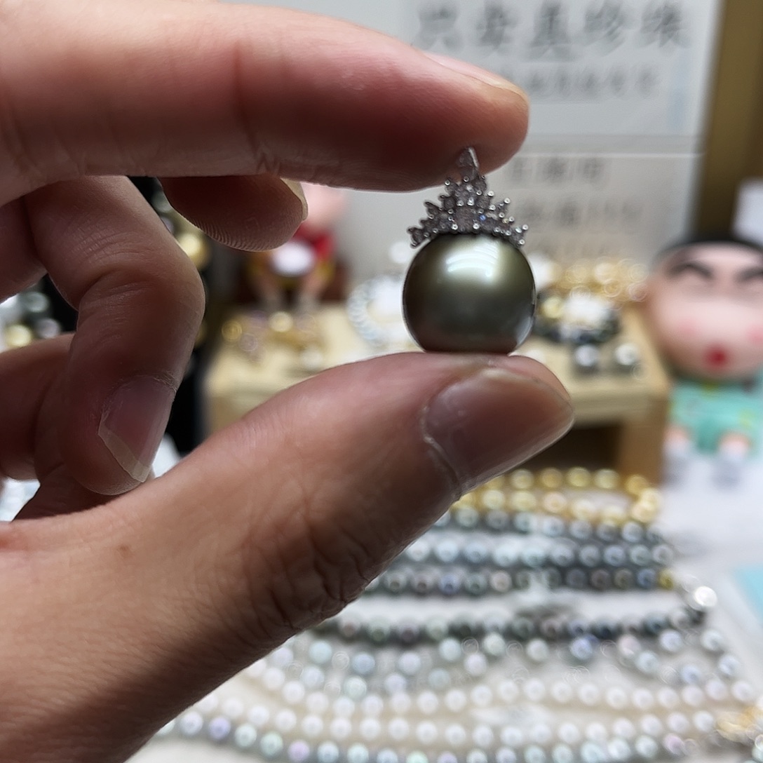 海水珍珠颈饰银S925镶嵌