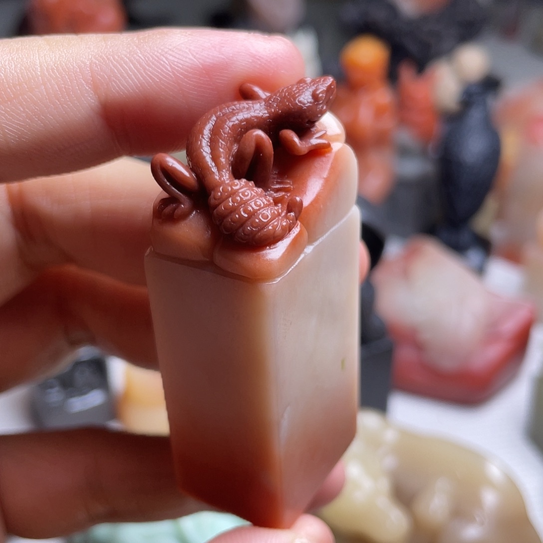 老挝石俏色小守宫