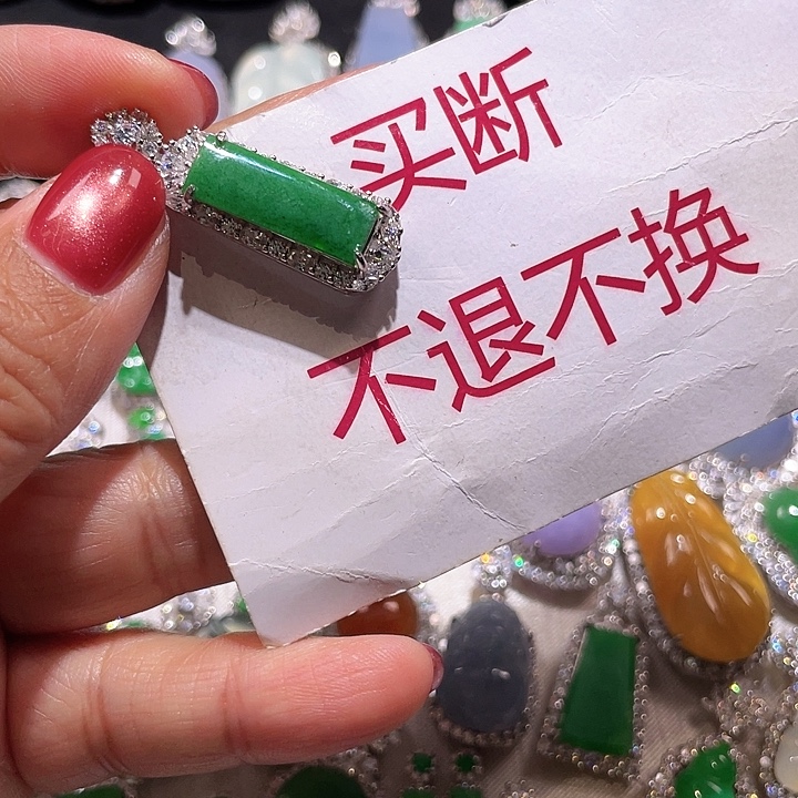 翡翠银S925镶嵌颈饰