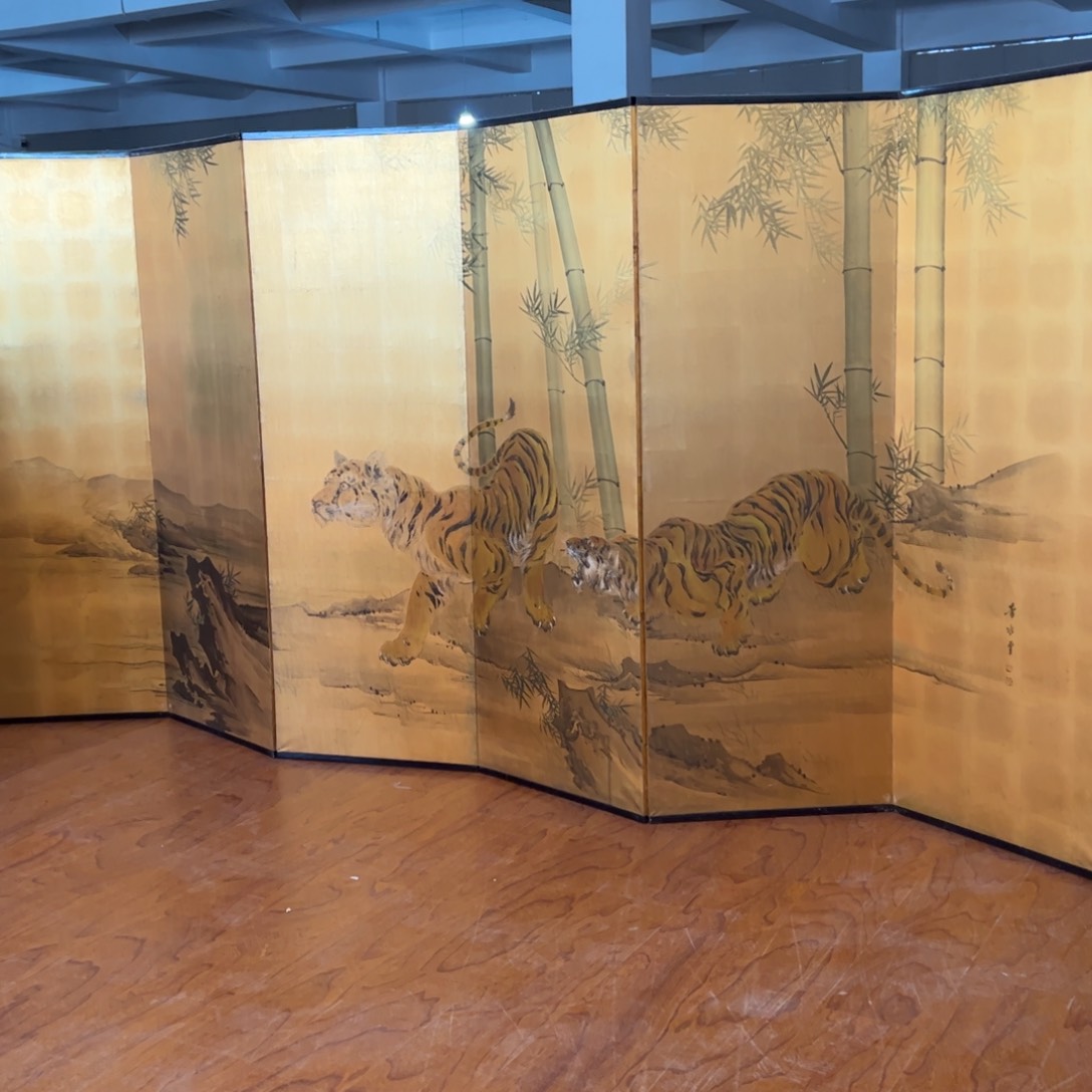 绘画屏风框画茶空间设计