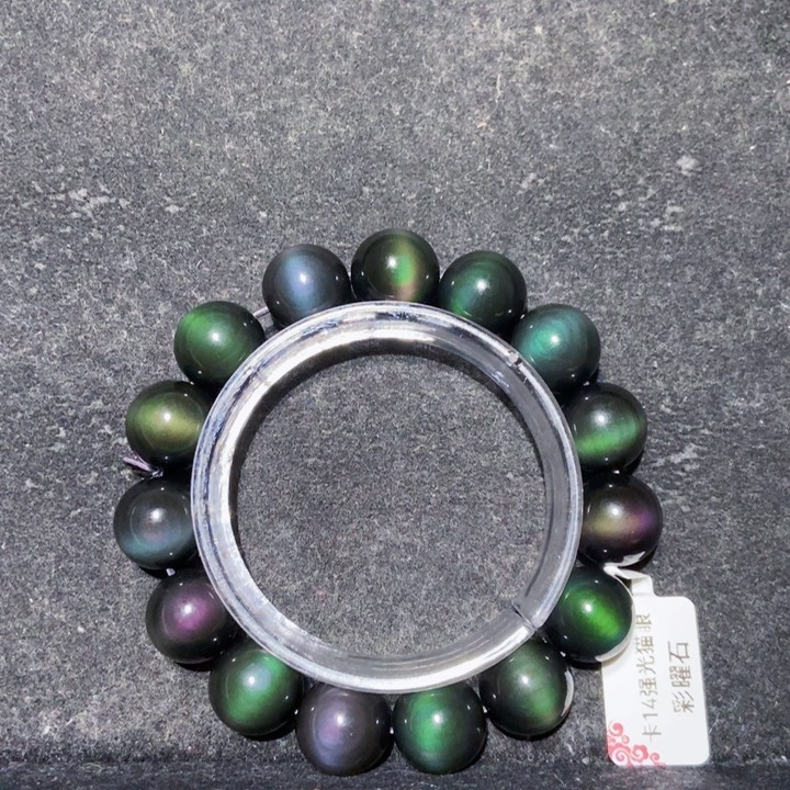 黑曜岩手链未镶嵌若*ˇ