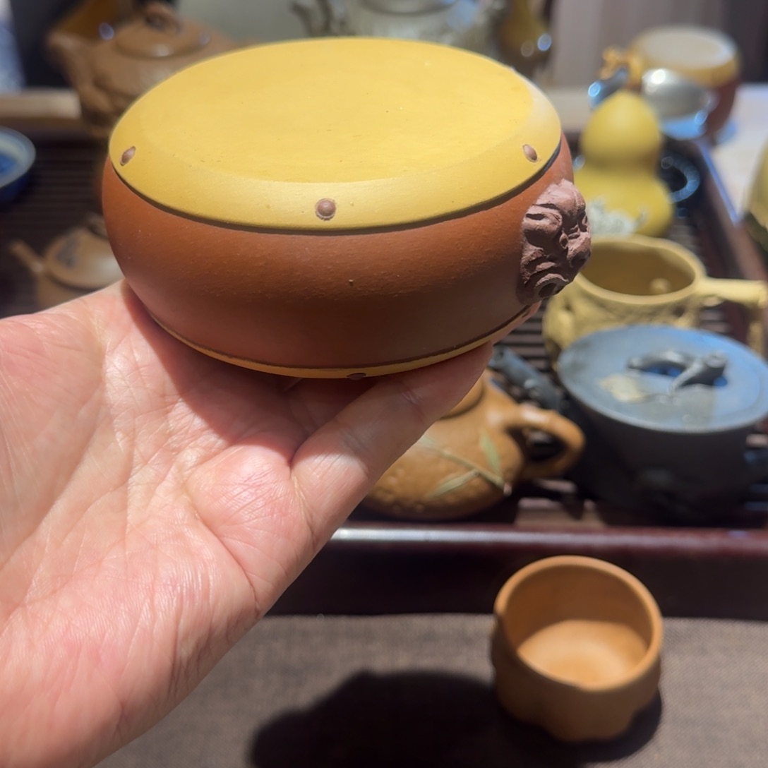 紫砂茶壶紫砂底座 狮鼓