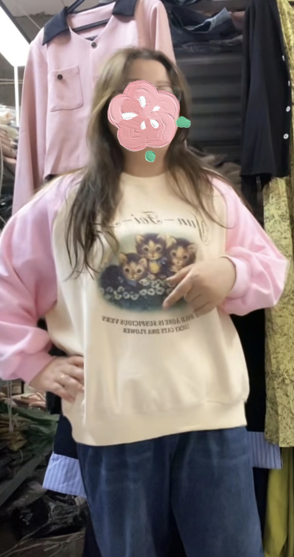 1009（16）大码圆领宽松时尚卫衣