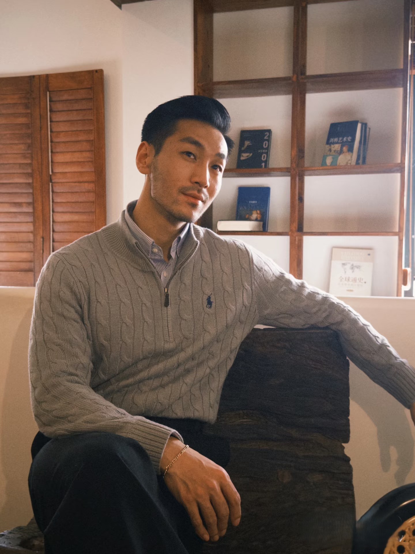 【伟霆哥同款】男女同款半拉链羊毛衫秋冬必备