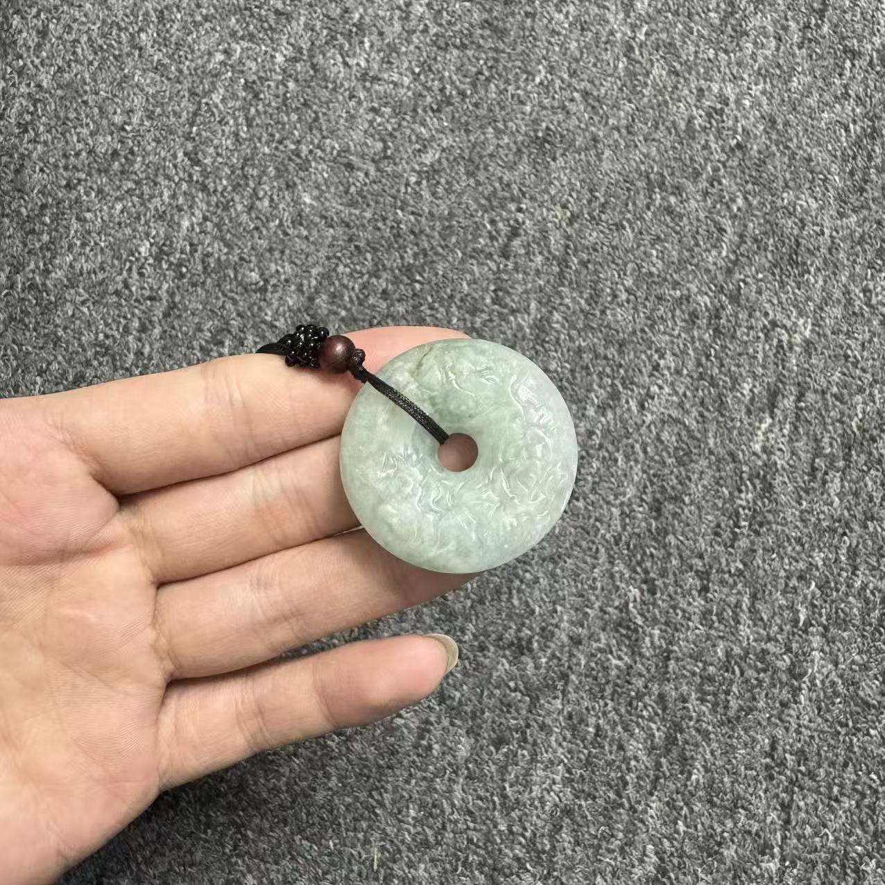 天然缅甸a货翡翠平安扣吊坠 c1100—多样性发一