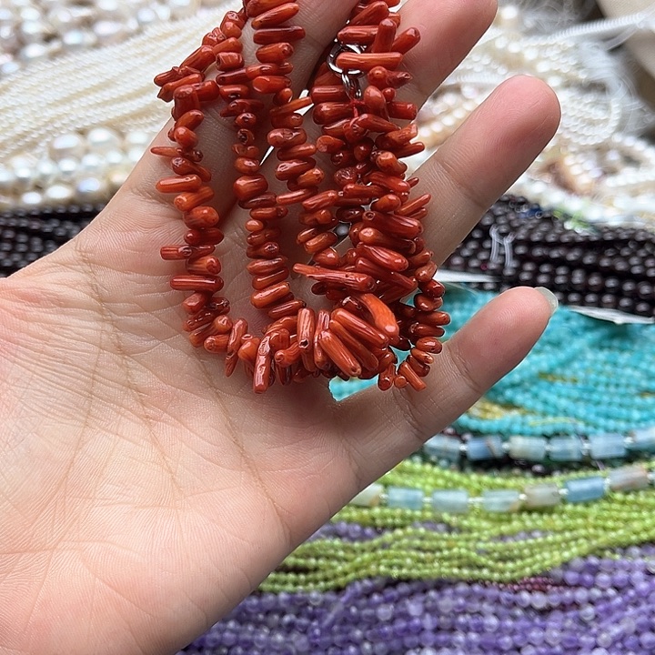 未镶嵌玛瑙/玉髓珠宝半成品一条三姑娘原枝项链58cm左右