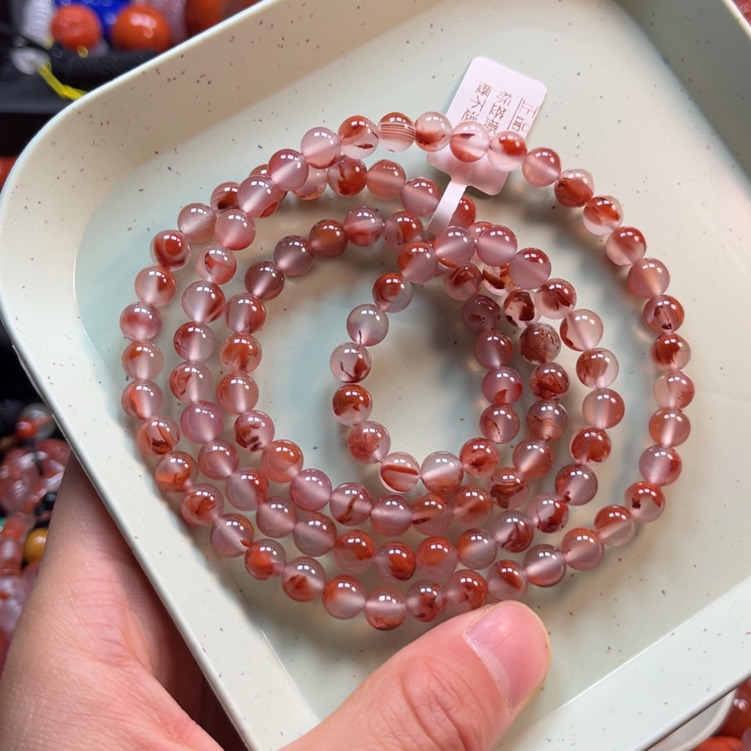 南红玛瑙手串7mm未镶嵌