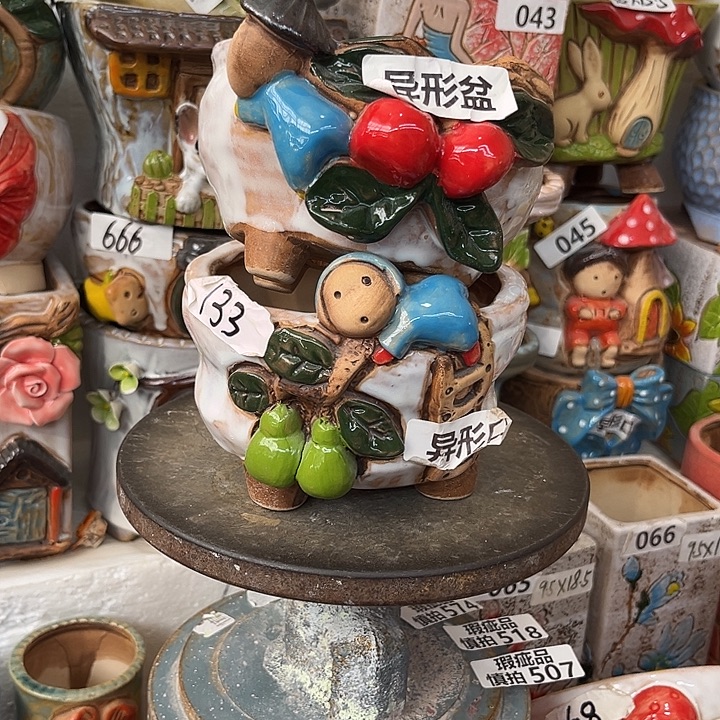 粗陶材质多肉花盆