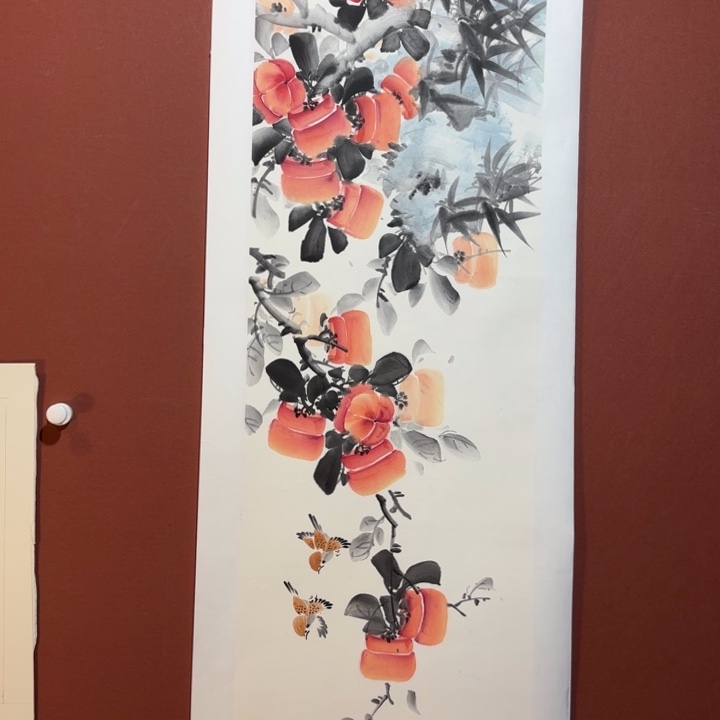 国画听兰老师花鸟