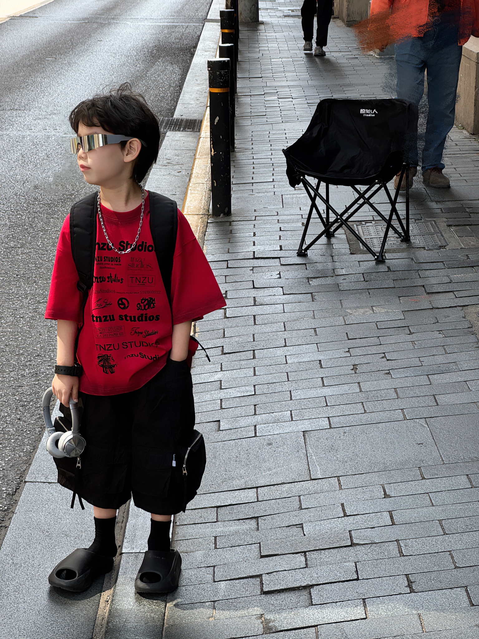 2025夏季新款儿童韩版字母美式T恤男童帅气喷染休闲短袖上衣