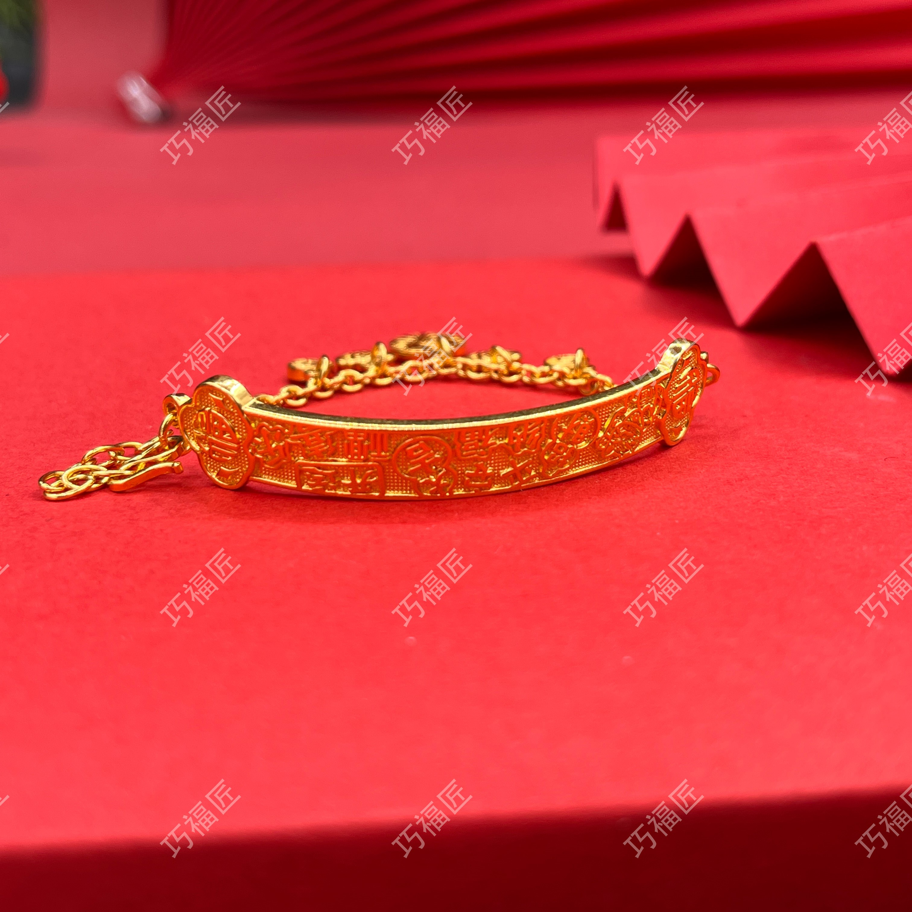 足银手链 招财纳福半镯 气质时尚百搭古风小众简约精致轻奢