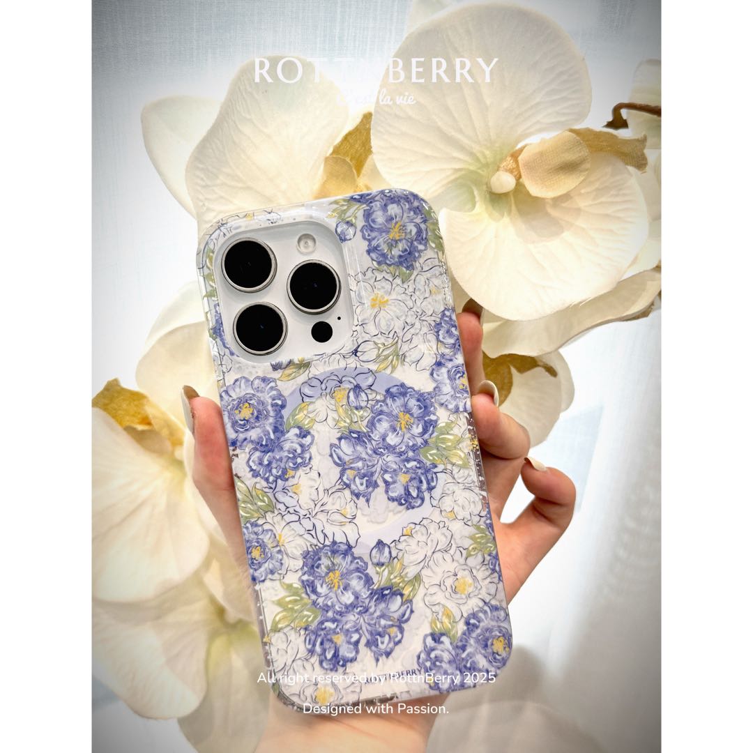 RottnBerry · 花解语 磁吸IMD手机壳适用iphone16promax/15/14