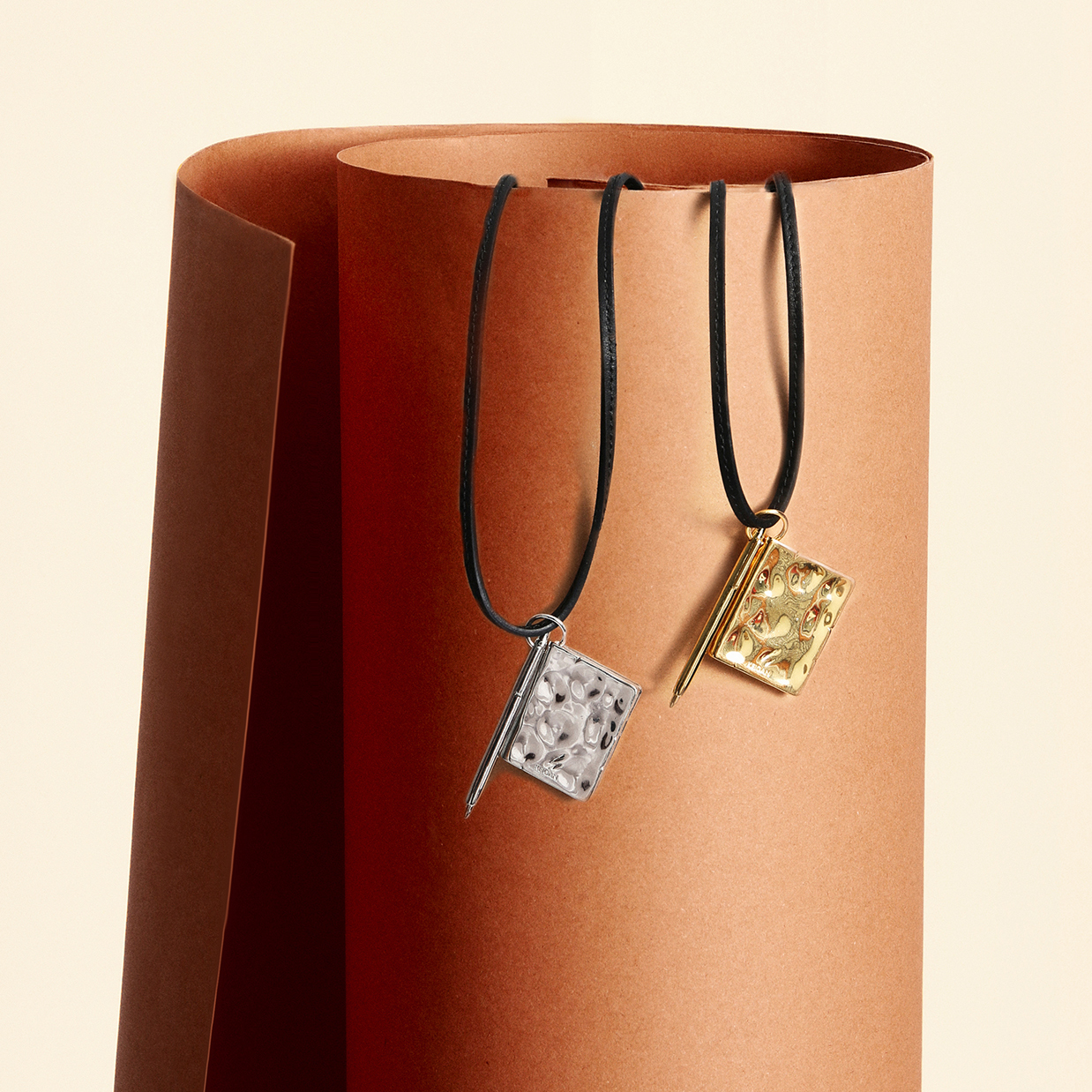 铜合金亚克力项链 开间/原创Du家开模做旧铜镀18K金/白金 