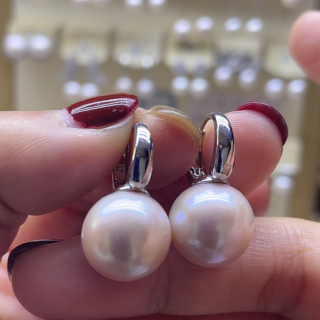 耳饰淡水珍珠银S925镶嵌