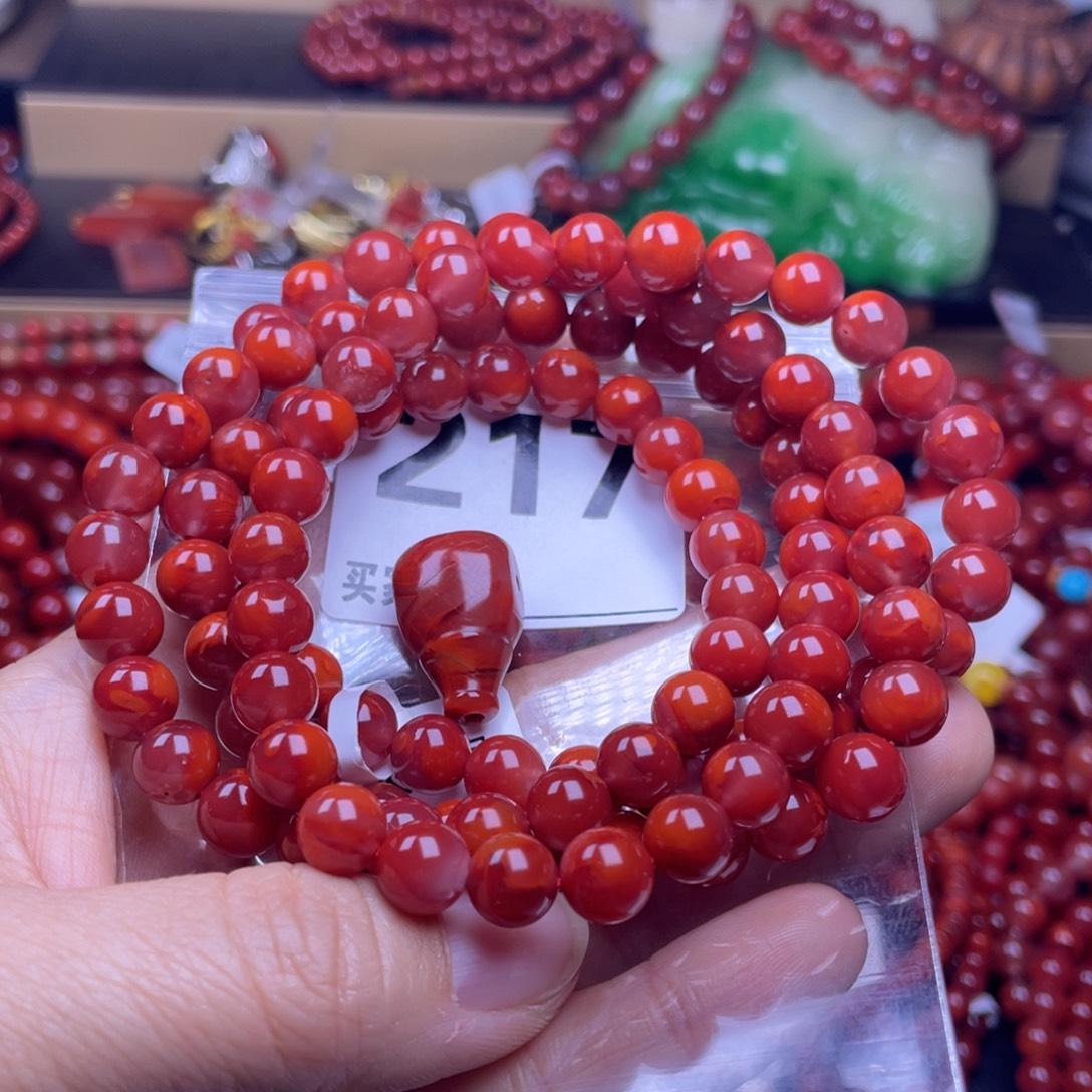 哎***呀南红玛瑙未镶嵌手链