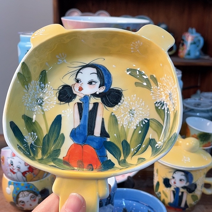 陶景德镇釉下手绘陶瓷 