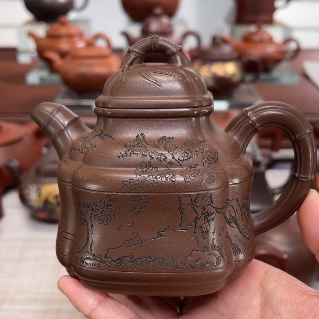紫砂茶壶叶*秋高货放漏