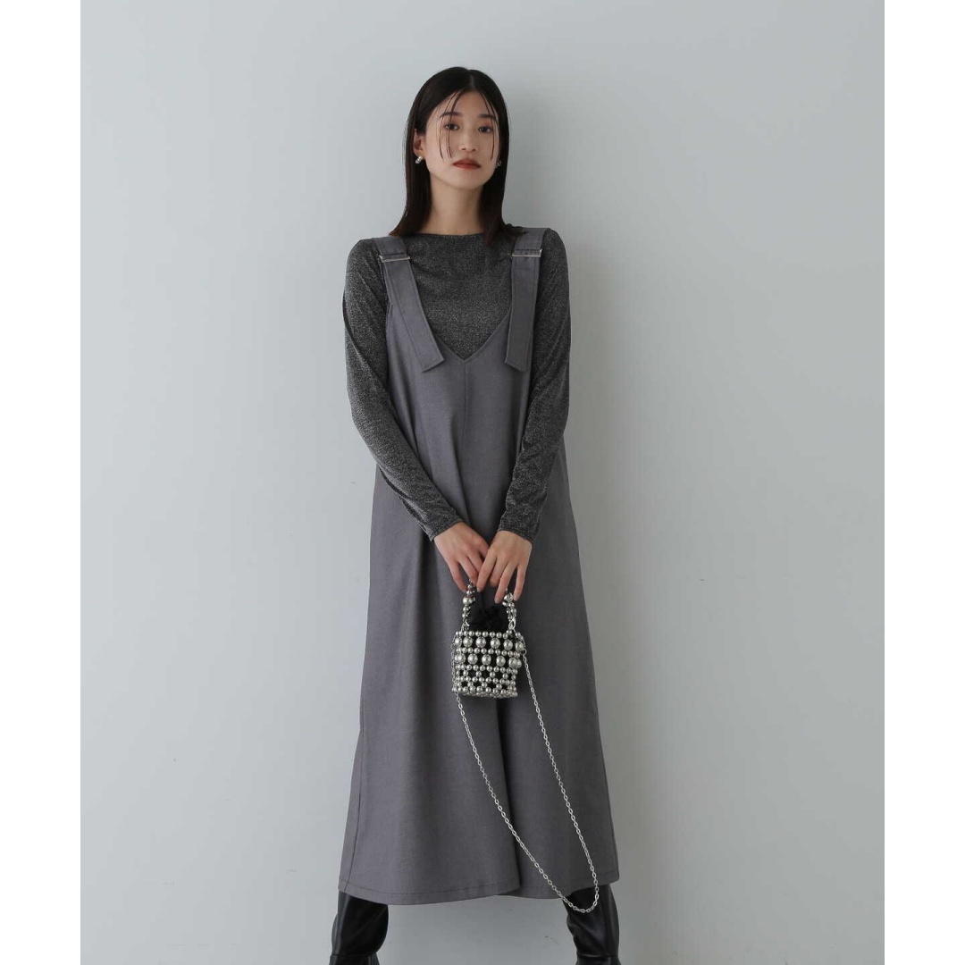 【Montendre】 秋季新款 N 时尚简约气质显瘦纯色背带裙