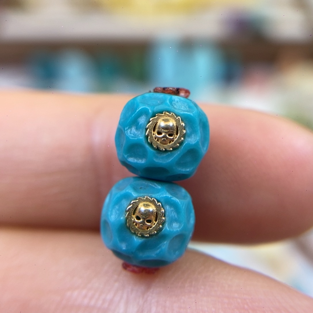 绿松石对珠未镶嵌