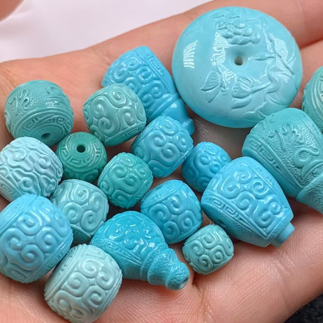 湖北竹山原生态DIY配饰配珠回纹云纹扎基笑佛瓜珠 直播间讲解为准