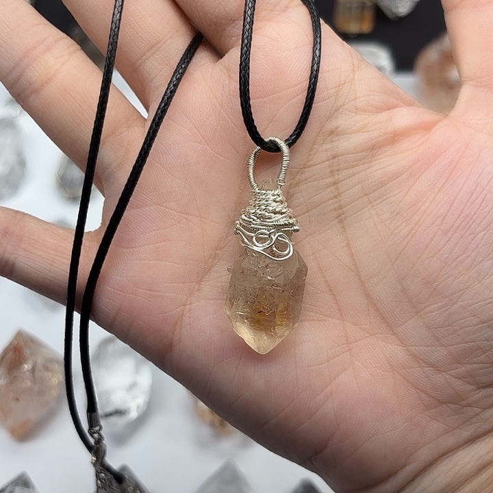 颈饰未镶嵌水晶巴基斯坦油胆闪灵钻项链