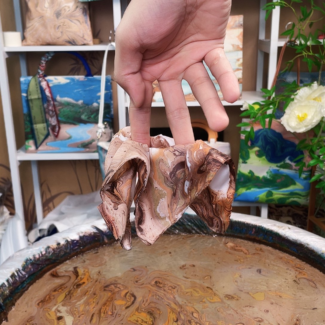 大漆发圈美拉德色系